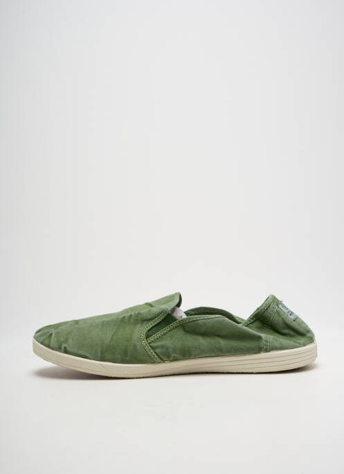 Slip ons bout rond bout rond vert NATURAL WORLD homme