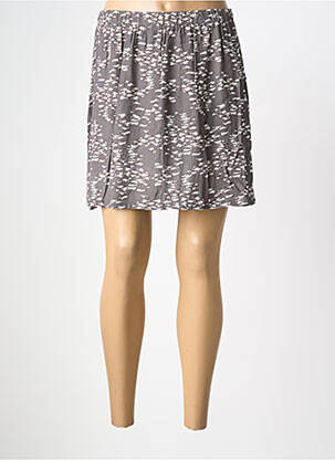 Jupe courte coupe droite gris MARIE-SIXTINE femme