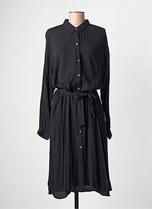 Robe mi-longue manches longues manches longues noir MAISON HOTEL femme