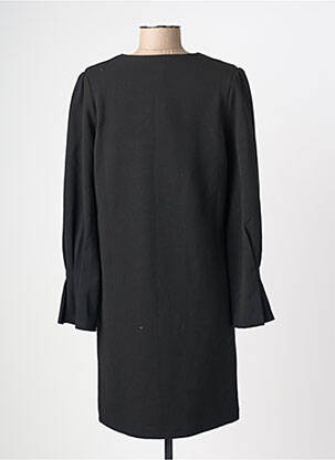 Robe mi-longue manches longues manches longues noir SUNCOO femme