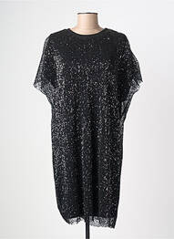 Robe courte manches courtes manches courtes noir SUNCOO femme