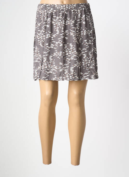 Jupe courte coupe droite gris MARIE-SIXTINE femme