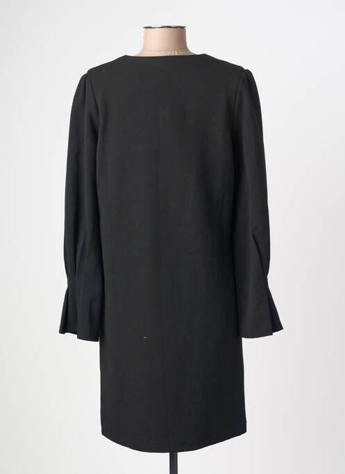 Robe mi-longue manches longues manches longues noir SUNCOO femme