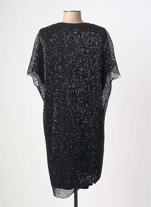 Robe courte manches courtes manches courtes noir SUNCOO femme
