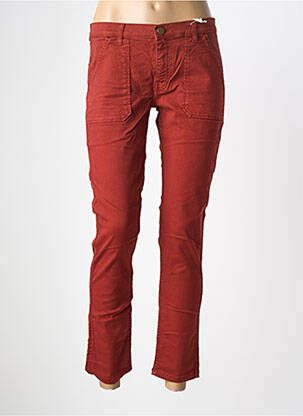 Jeans coupe slim tissage brut taille normale rouge #RED/LEGEND femme