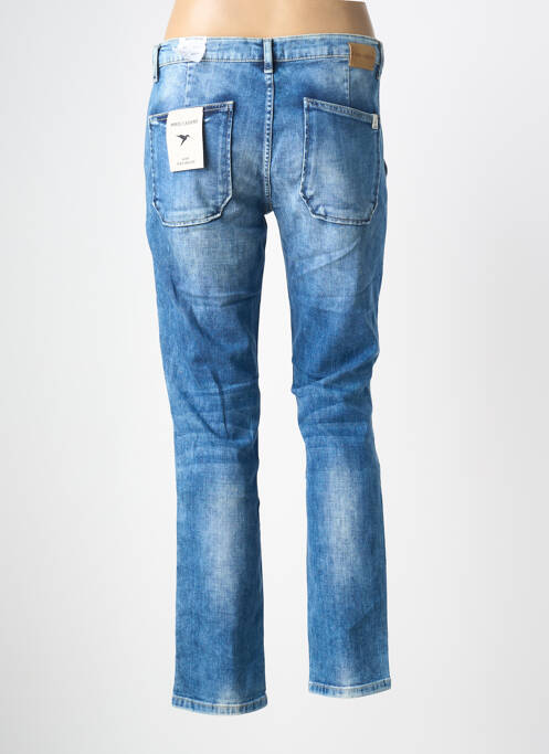 Jeans coupe slim tissage brut taille haute bleu #RED/LEGEND femme