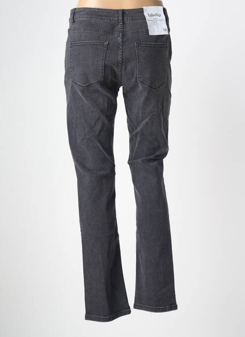 Jeans coupe slim tissage brut taille normale noir LABDIP femme