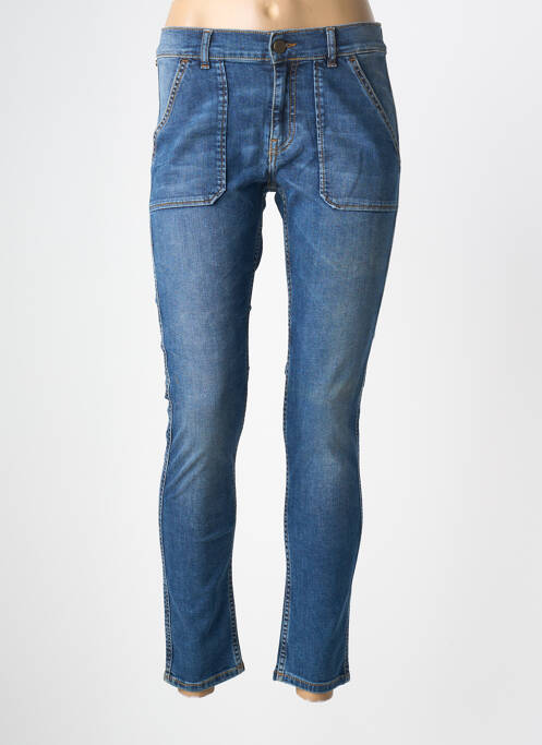 Jeans coupe slim tissage brut taille normale bleu #RED/LEGEND femme