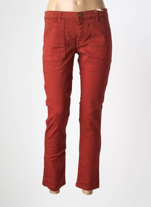 Jeans coupe slim tissage brut taille normale rouge #RED/LEGEND femme
