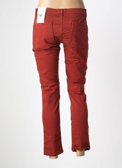 Jeans coupe slim tissage brut taille normale rouge #RED/LEGEND femme