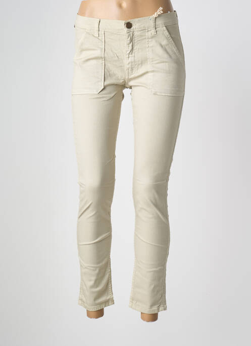 Jeans coupe slim tissage brut taille normale beige #RED/LEGEND femme