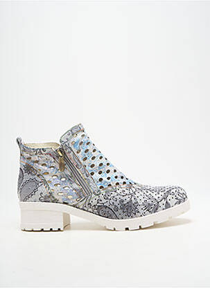 Bottines/boots tissage satiné talon de 4 à 6cm gris LAURA VITA femme
