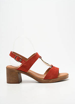 Sandales/nu pieds talon bottier talon de 4 à 6cm rouge CARLA TORTOSA femme