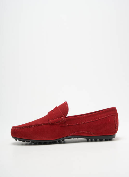 Mocassins bout rond bout rond rouge L'ATELIER TROPÉZIEN homme
