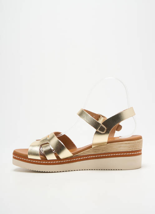 Sandales/nu pieds matière lisse talon de 4 à 6cm or CARLA TORTOSA femme