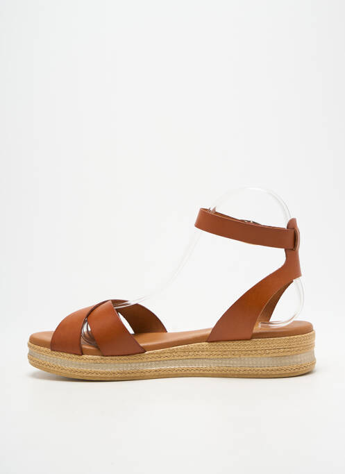 Sandales/nu pieds fermeture bride(s) talon plat jusqu'à 3cm marron CARLA TORTOSA femme