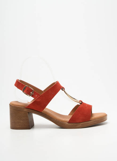 Sandales/nu pieds talon bottier talon de 4 à 6cm rouge CARLA TORTOSA femme