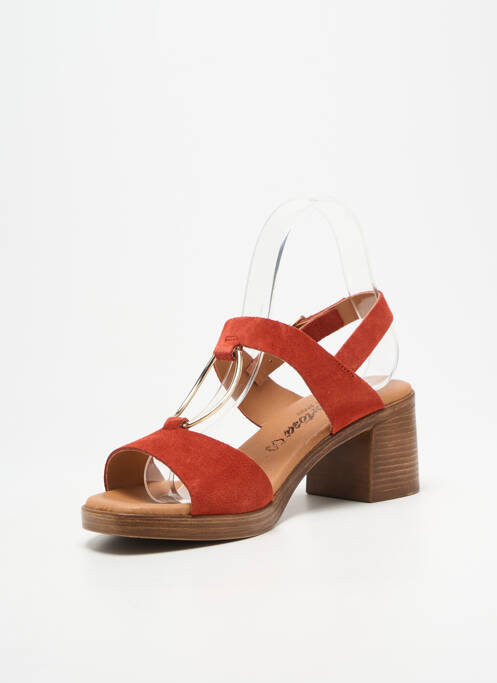 Sandales/nu pieds talon bottier talon de 4 à 6cm rouge CARLA TORTOSA femme