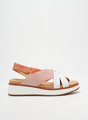 Sandales/nu pieds tissage satiné talon de 4 à 6cm blanc FUGITIVE BY FRANCESCO ROSSI femme