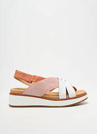 Sandales/nu pieds tissage satiné talon de 4 à 6cm blanc FUGITIVE BY FRANCESCO ROSSI femme