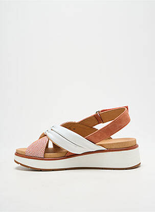 Sandales/nu pieds tissage satiné talon de 4 à 6cm blanc FUGITIVE BY FRANCESCO ROSSI femme