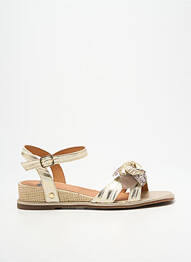 Sandales/nu pieds tissage satiné talon plat jusqu'à 3cm or MAM'ZELLE femme