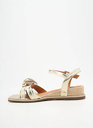 Sandales/nu pieds tissage satiné talon plat jusqu'à 3cm or MAM'ZELLE femme