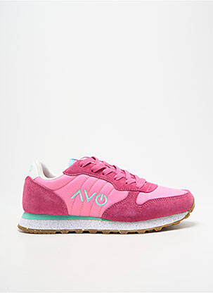 Baskets bout rond talon plat jusqu'à 3cm rose AVO ALL VIBES ON femme