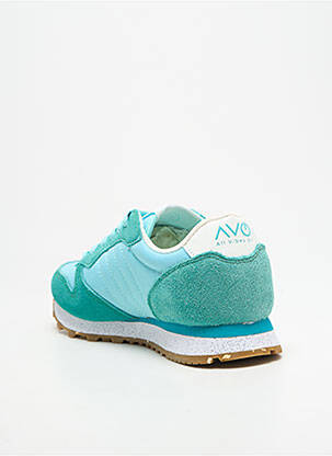 Baskets bout rond talon plat jusqu'à 3cm vert AVO ALL VIBES ON femme