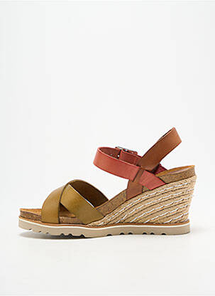 Sandales/nu pieds talon compensé talon de 7 à 9cm vert COCO ET ABRICOT femme