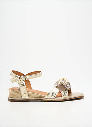 Sandales/nu pieds tissage satiné talon plat jusqu'à 3cm or MAM'ZELLE femme