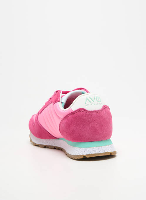 Baskets bout rond talon plat jusqu'à 3cm rose AVO ALL VIBES ON femme