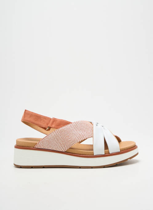 Sandales/nu pieds matière lisse talon de 4 à 6cm blanc FUGITIVE BY FRANCESCO ROSSI femme