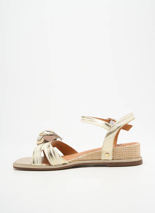 Sandales/nu pieds tissage satiné talon plat jusqu'à 3cm or MAM'ZELLE femme