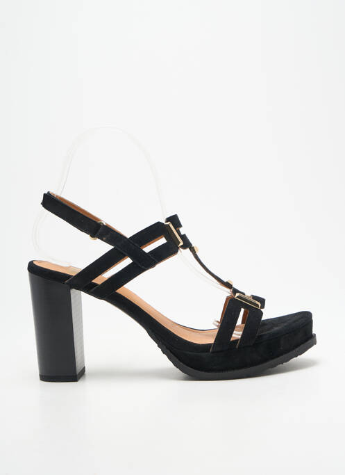 Sandales/nu pieds tissage satiné talon de 7 à 9cm noir MAM'ZELLE femme