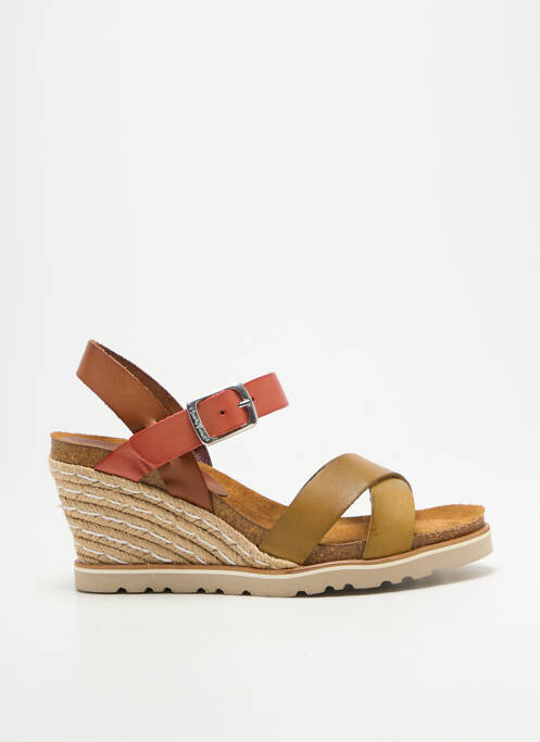 Sandales/nu pieds talon compensé talon de 7 à 9cm vert COCO ET ABRICOT femme