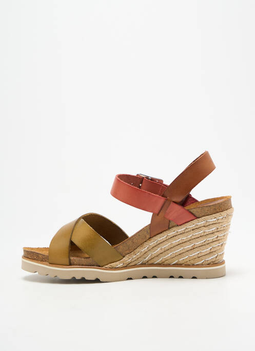 Sandales/nu pieds talon compensé talon de 7 à 9cm vert COCO ET ABRICOT femme