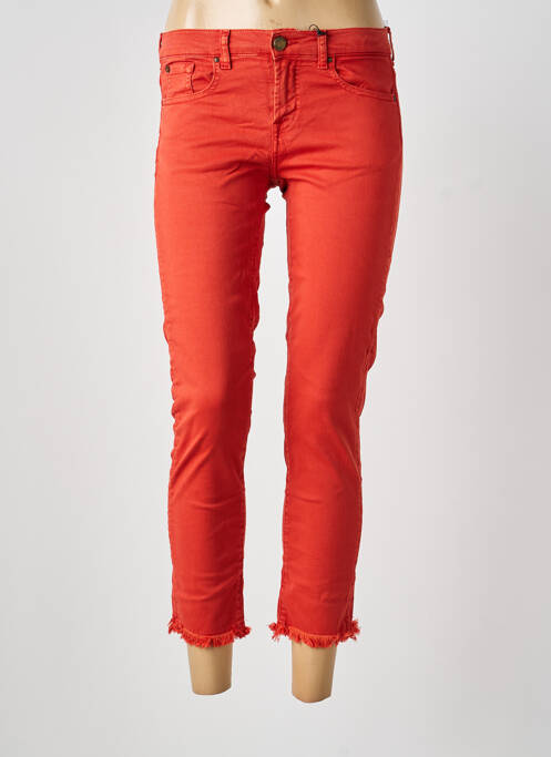 Pantacourt stretch taille normale rouge RED LEGEND femme