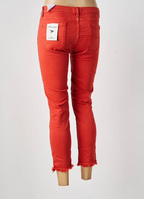 Pantacourt stretch taille normale rouge RED LEGEND femme