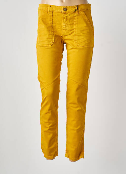 Jeans coupe slim tissage brut taille normale jaune RED LEGEND femme