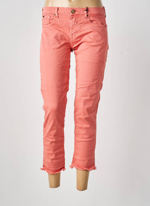 Pantalon 7/8 fermeture zippée sous rabat boutonné taille normale rose RED LEGEND femme