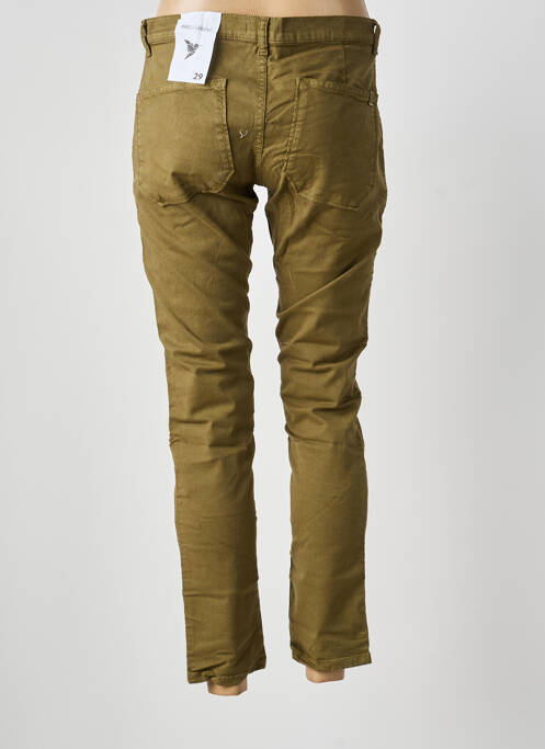 Pantalon 7/8 tissage popeline taille normale vert RED LEGEND femme