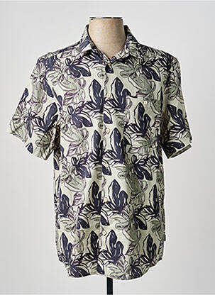 Chemise manches courtes imprimé fantaisie vert SOLID homme