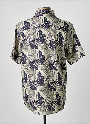 Chemise manches courtes imprimé fantaisie vert SOLID homme