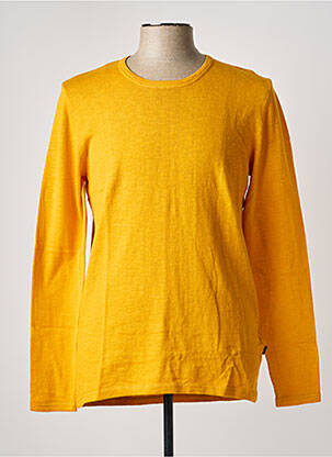 Pull col rond manches longues jaune SOLID homme