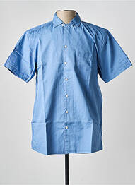 Chemise manches courtes coupe droite bleu SOLID homme