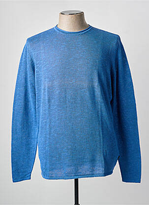Pull col rond manches longues bleu SOLID homme