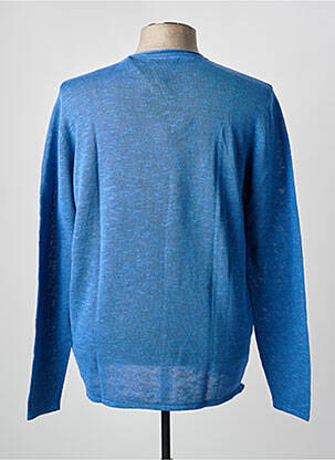 Pull col rond manches longues bleu SOLID homme