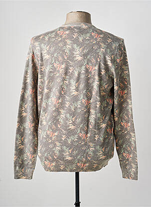 Pull col rond manches longues gris SOLID homme