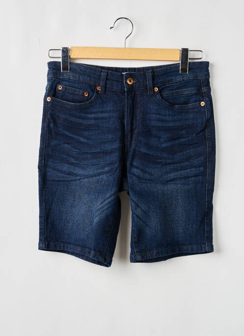 Bermuda coupe droite bleu SOLID homme